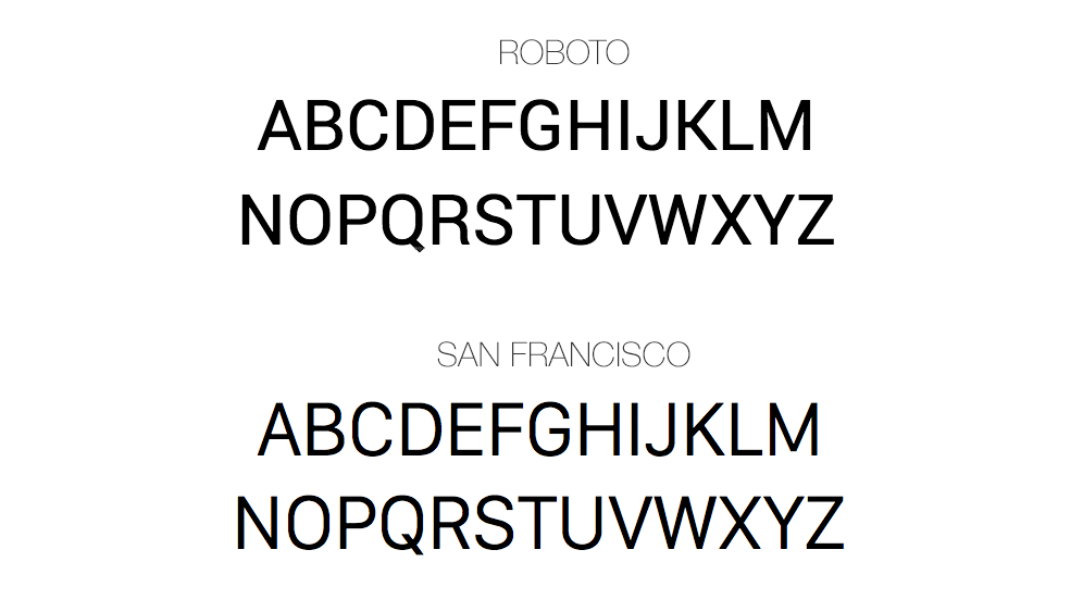 iOS vs Android Fonts