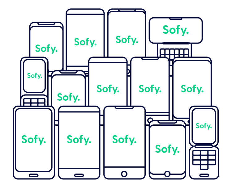 Illustration showing different mobile devices