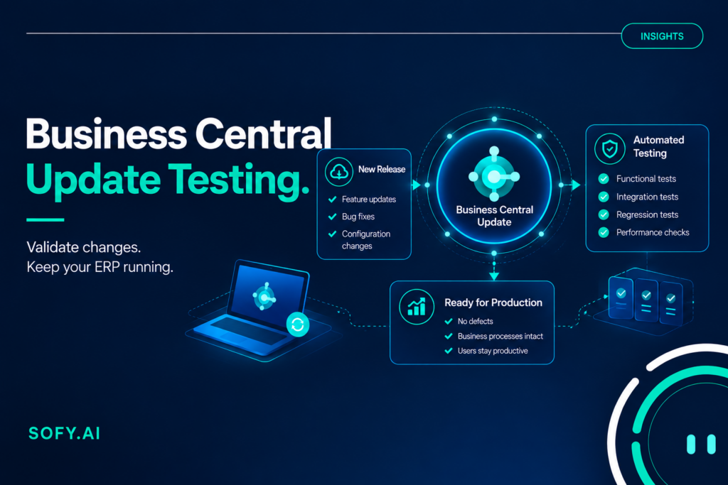 Business Central release testing · Business Central upgrade testing · BC update testing